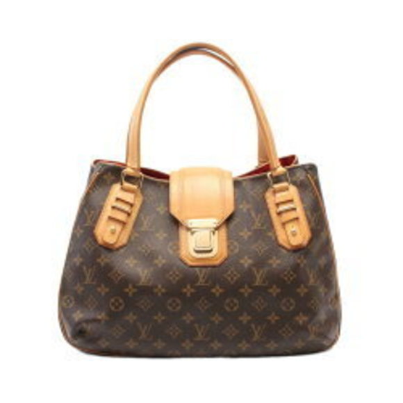Louis Vuitton Greet Monogram Handbag Bag Leather Brown - Picture 1 of 7